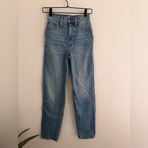 Madewell high waist straight leg jeans